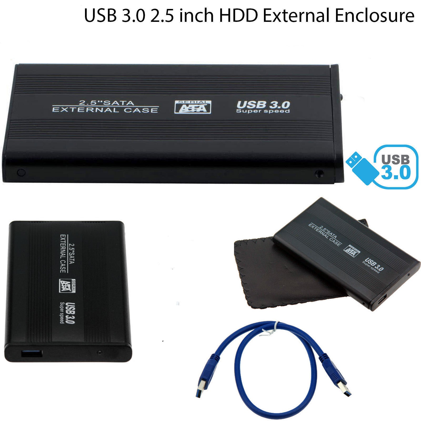 Enclosure o Adaptador Externo para Disco Duro de Laptop – SATA USB 3.0