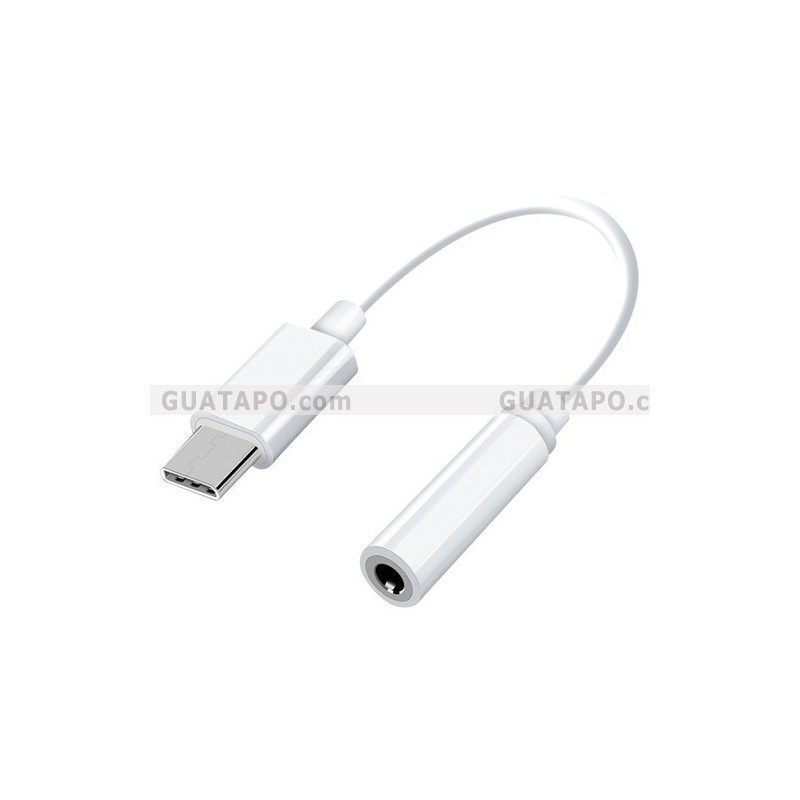 Cable adaptador tipo C a 3.5 mm blanco