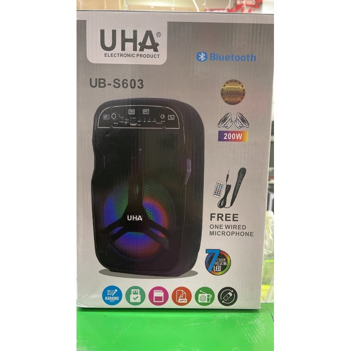 Bocina UHA UB-S603, Bluetooth 6 Pulgadas