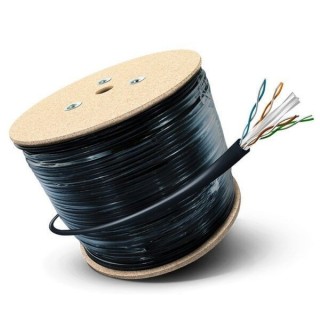 CABLE DE RED CAT 6 X PIES PARA EXTERIOR NEGRO