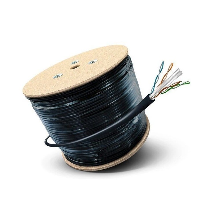 CABLE DE RED CAT 6 X PIES PARA EXTERIOR NEGRO