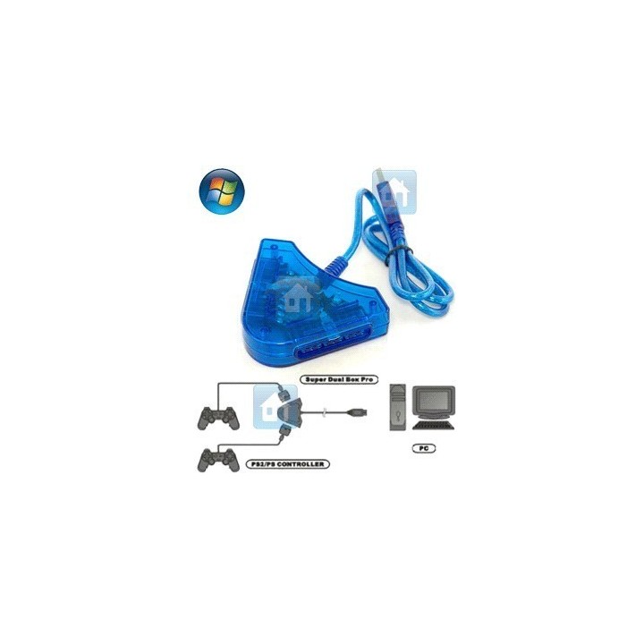 Adaptador USB Conectar 2 Controles de PS2, PS3 a la PC
