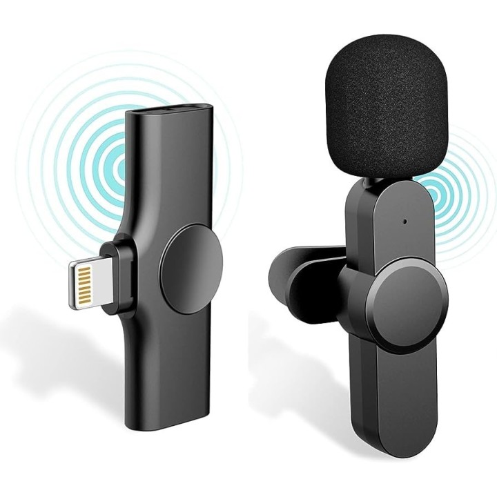 MICROFONO LAVALIER SOLAPA INALAMBRICO PARA IPHONE