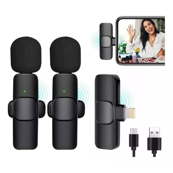 MICROFONO LAVALIER SOLAPA INALAMBRICO PARA IPHONE