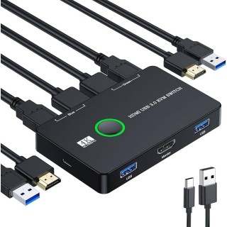 KVM HDMI USB SWITCH DE 2 PUIERTOS