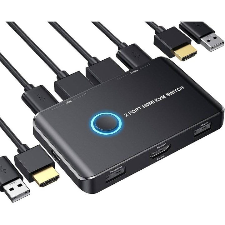 KVM HDMI USB SWITCH DE 2 PUIERTOS
