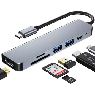 HUB USB C 6 EN 1 AERBES 4K