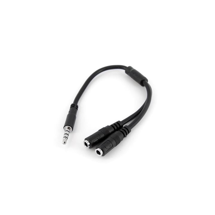 Divisor de Audio Jack a Auricular + Micrófono  para PC  y iPhone