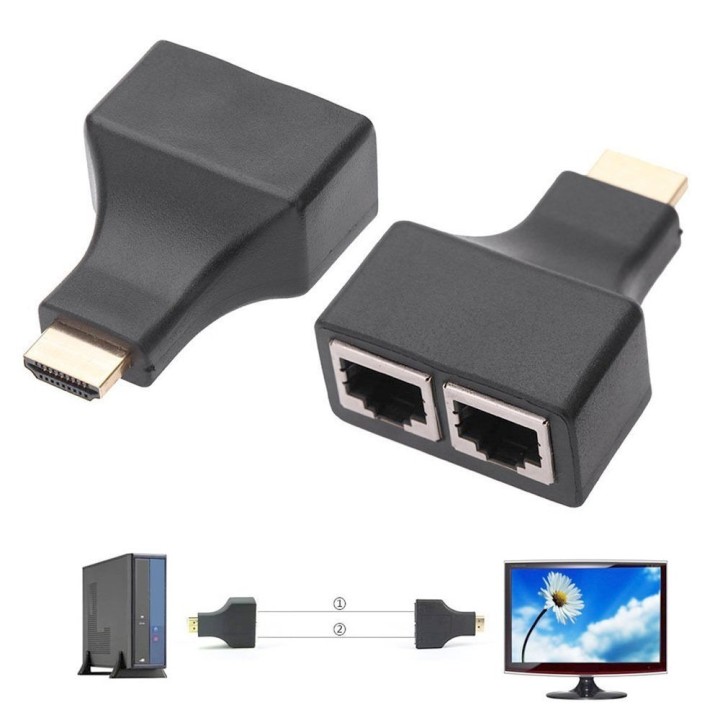 Extension HDMI Macho Mediante Cable RJ45 hasta 100 Pies