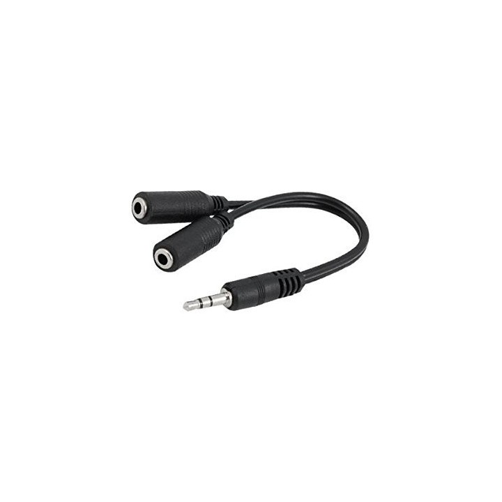 Divisor de Audio 3.5mm 1 Macho a 2 Hembra 3.5mm