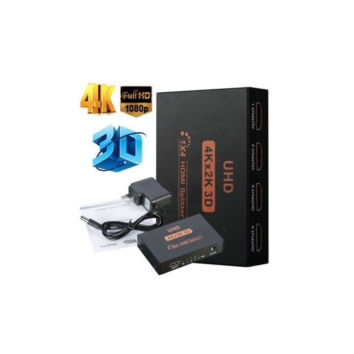 Divisor HDMI Splitter 1 Entrada 4 Salidas Ultra HD 4K 2K 3D