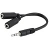 Divisor de Audio 1 Macho a 2 Hembra 3.5mm