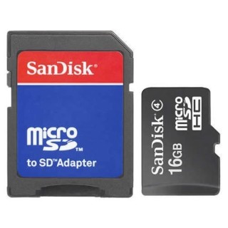 Memoria MicroSD Kingston de  16 GB + Adaptador SD