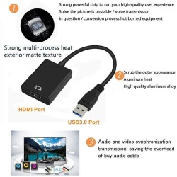 Convertidor de USB 3.0 a HDMI