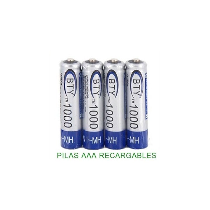 Pack de 4  Pilas Recargables AAA 2,700 mAh