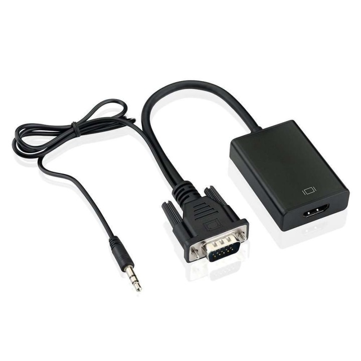 CONVERTIDOR VGA A HDMI CON AUDIO 3.5MM