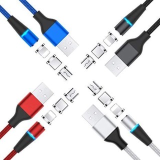 Cable de carga  3 en 1 rápida magnético redondo de 360 ​​grados
