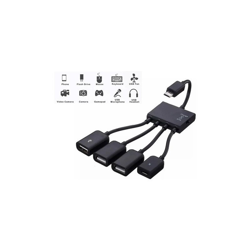 Cable OTG MICRO, 4 en 1, Carga y Datos