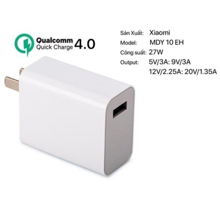 Cargador Xioamin Qualcomm 3.0 19W