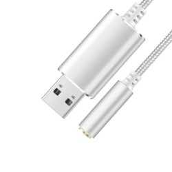 Adaptador de Audio Jack de 3,5mm auricular con micrófono para PC portátil