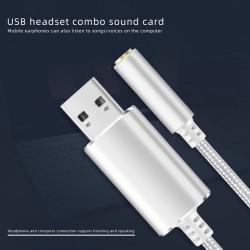 Adaptador de Audio Jack de 3,5mm auricular con micrófono para PC portátil