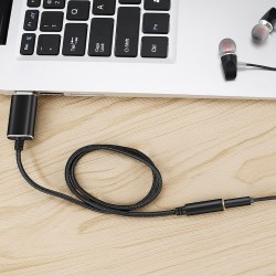 Adaptador de Audio Jack de 3,5mm auricular con micrófono para PC portátil
