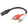 Adaptador Audio RCA Macho a Jack 3.5mm Hembra