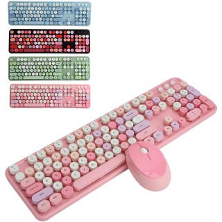COMBO TECLADO GAMER ROSADO N620
