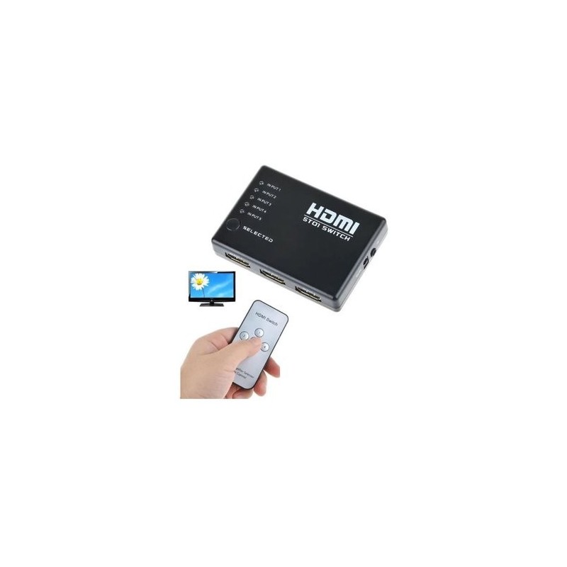 SWITCH HDMI 5 X 1 CON CONTROL REMOTO