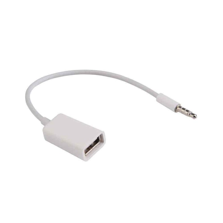 Adaptador USB hembra a jack 3.5mm AUX macho
