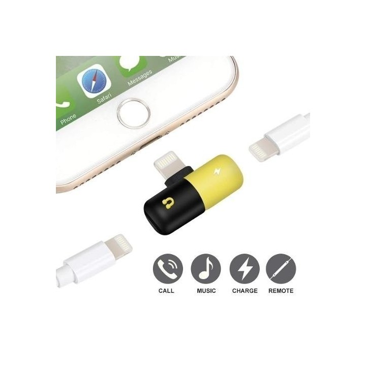 Splitter Lightning Iphone 7 8 X Xs X Max Carga + Musica