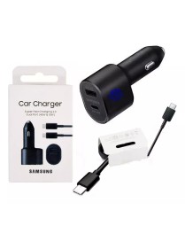 CARGADOR SAMSUNG DE 45W PARA VEHICULO 2 PUERTOS