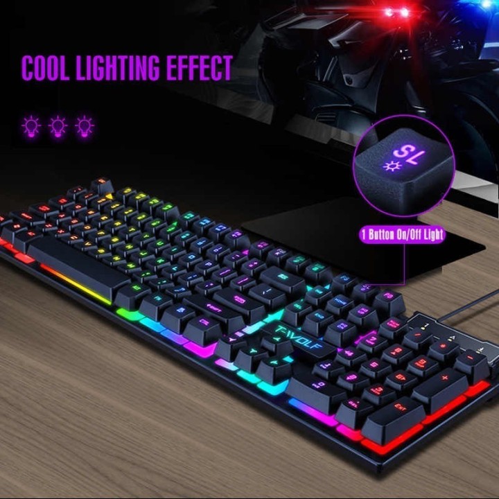 COMBO TECLADO GAMING Y MOUSE T-WOLF TF200