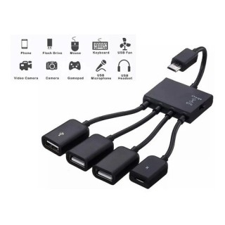 Cable OTG MICRO, 4 en 1, Carga y Datos